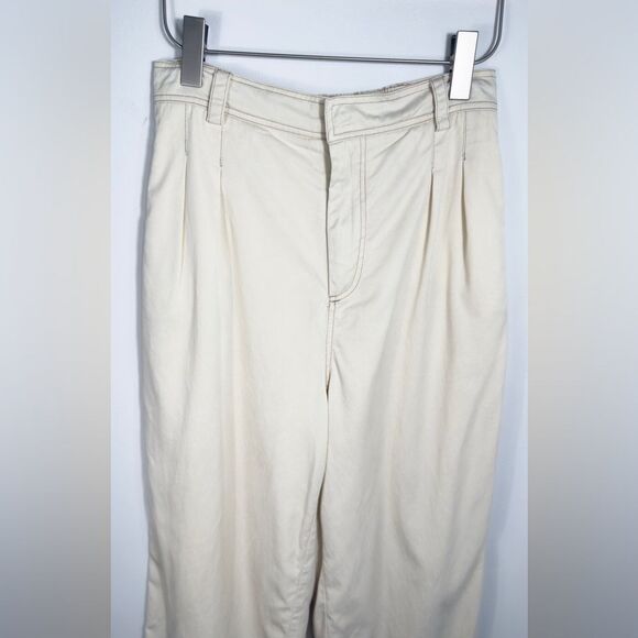 SANCIA The Alys Pleated Cream Ivory High Waisted Trouser Pant - Picture 4 of 12